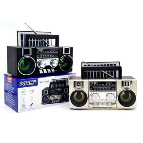 Radio Mk155Bt Estilo Grabadora Bluetooth Luces Led Ub 001