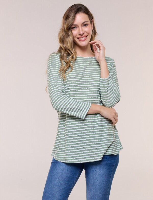 Blusa Marinera Manga 3/4 VERDE