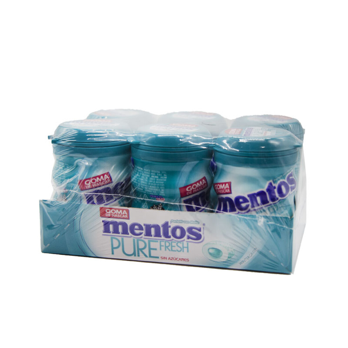 MENTOS GUM Pure Fresh CELESTE Display 6 Pcs 