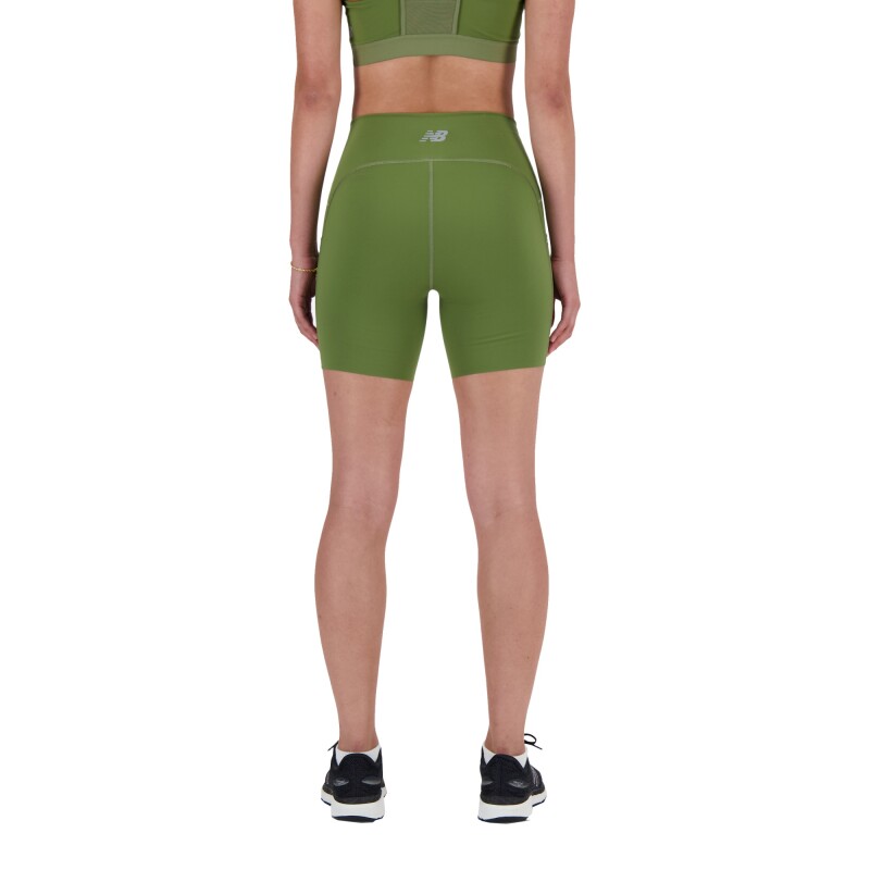 Short New Balance de Dama - ATHLETICS 6 INCH - WS41271DEK GREEN