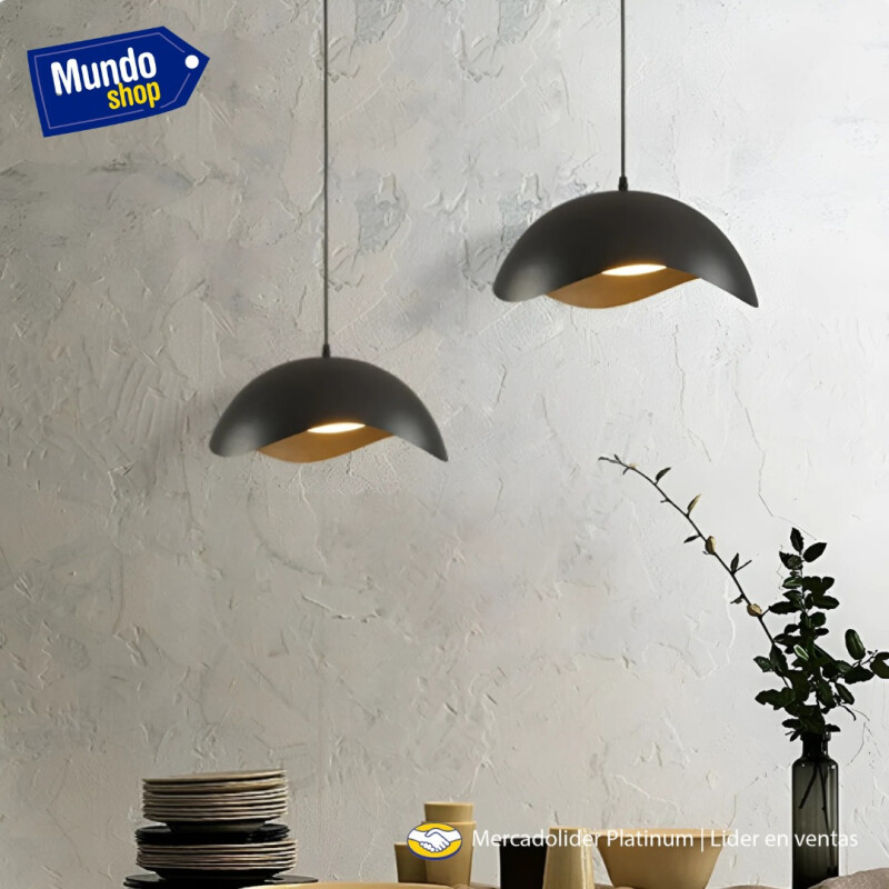 Lampara Colgante Moderna Nordica Daly Bosco Negro