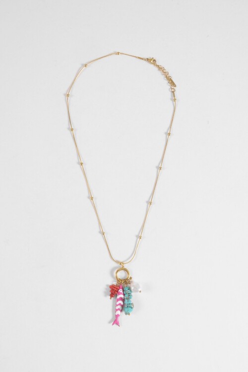 Collar acero pez dorado