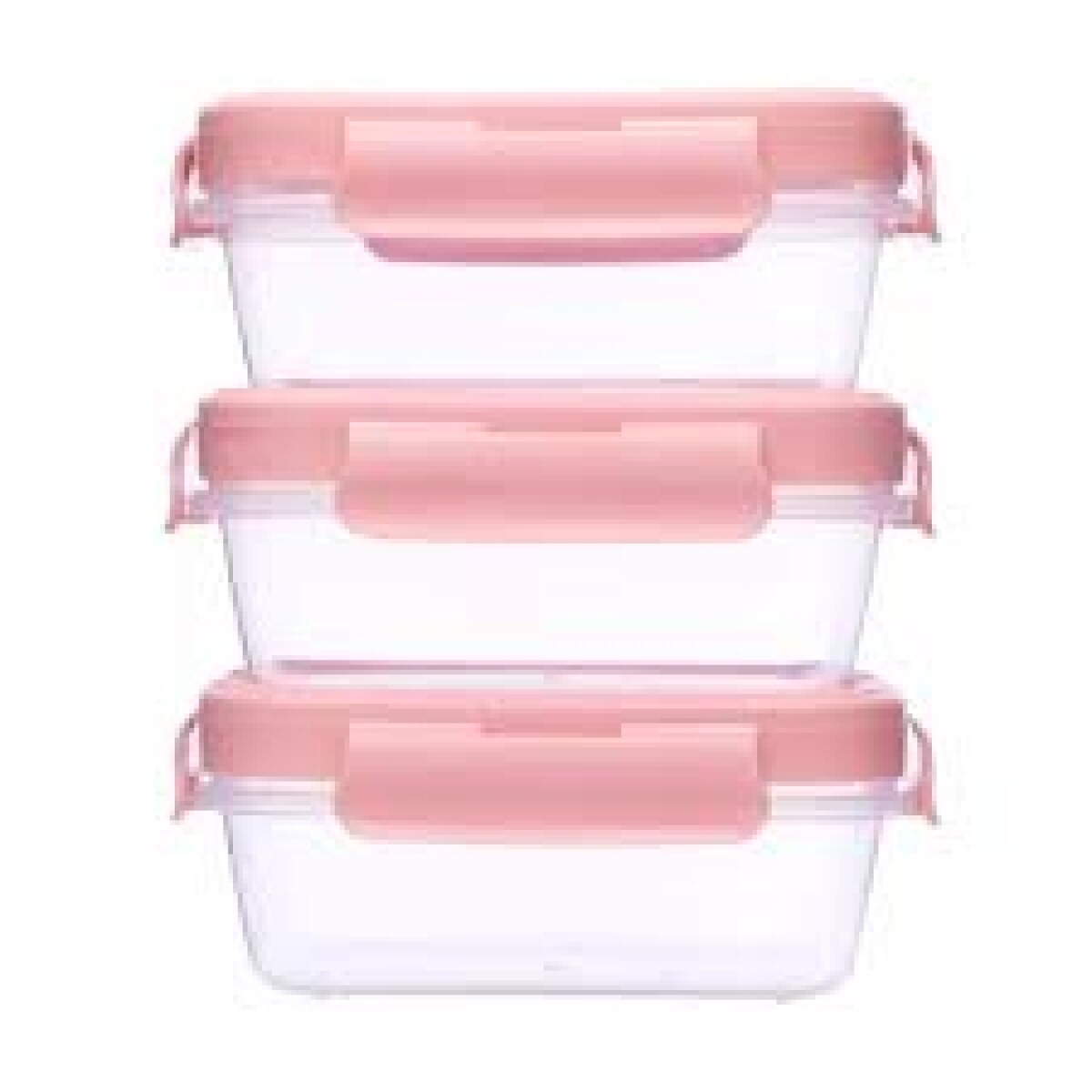 Set Tuppers X3 Herméticos BUBA - rosa 