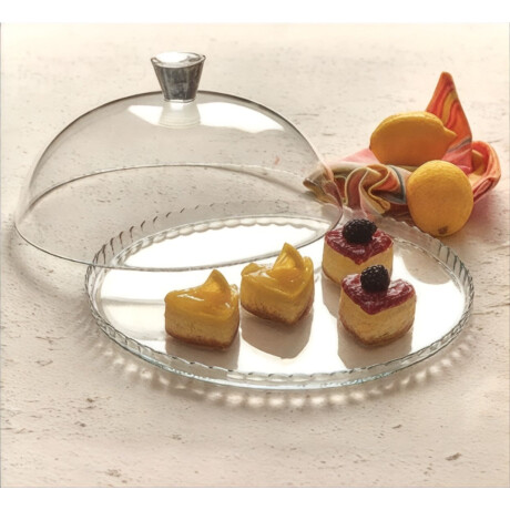 Plato de Torta 32.2cm Diametro con Cupula Pasabahce Plato de Torta 32.2cm Diametro con Cupula Pasabahce