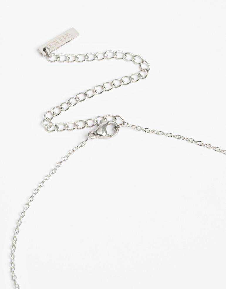 Cadena Corta con Dije Metal Cadena Con Dije Acero - Plateado