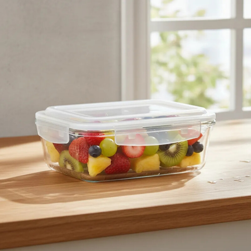 Pote hermético de vidrio 1040ml TRANSPARENTE