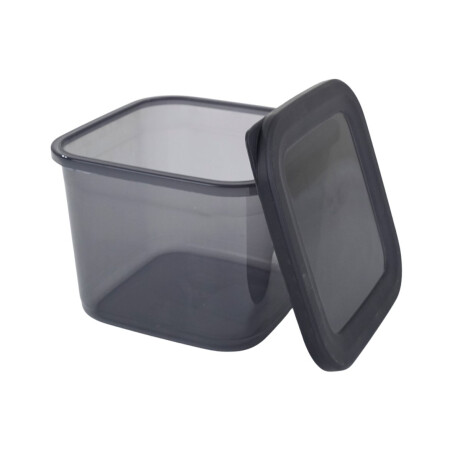 Recipiente cuadrado con tapa gris 650ml Recipiente cuadrado con tapa gris 650ml