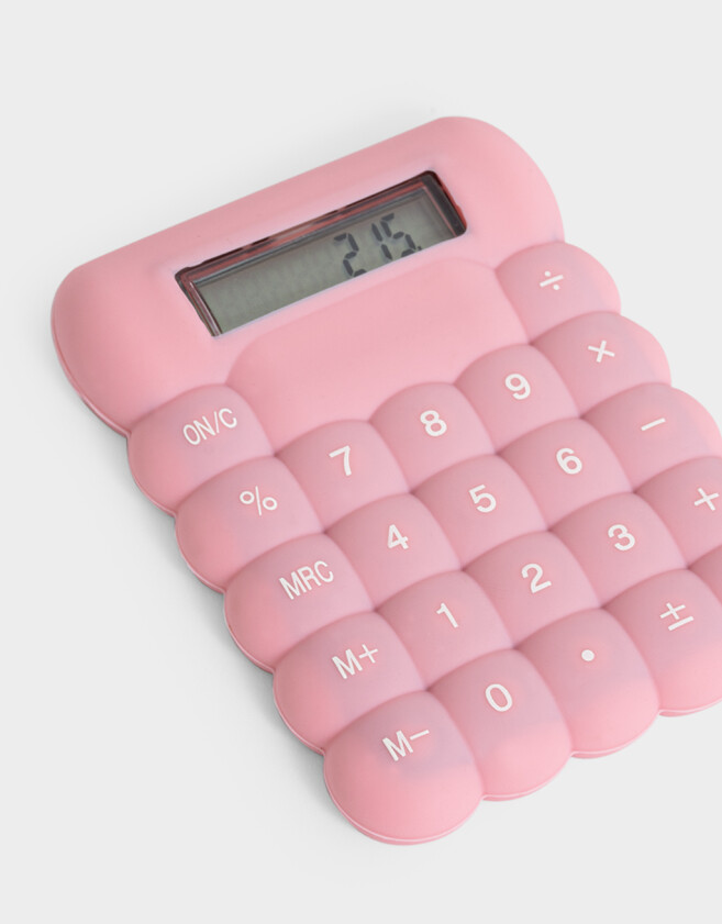 Útiles Varios Liso Calculadora Bubble - Rosa Claro
