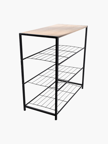 MESA CON ZAPATERA 3 NIVELES MADERA