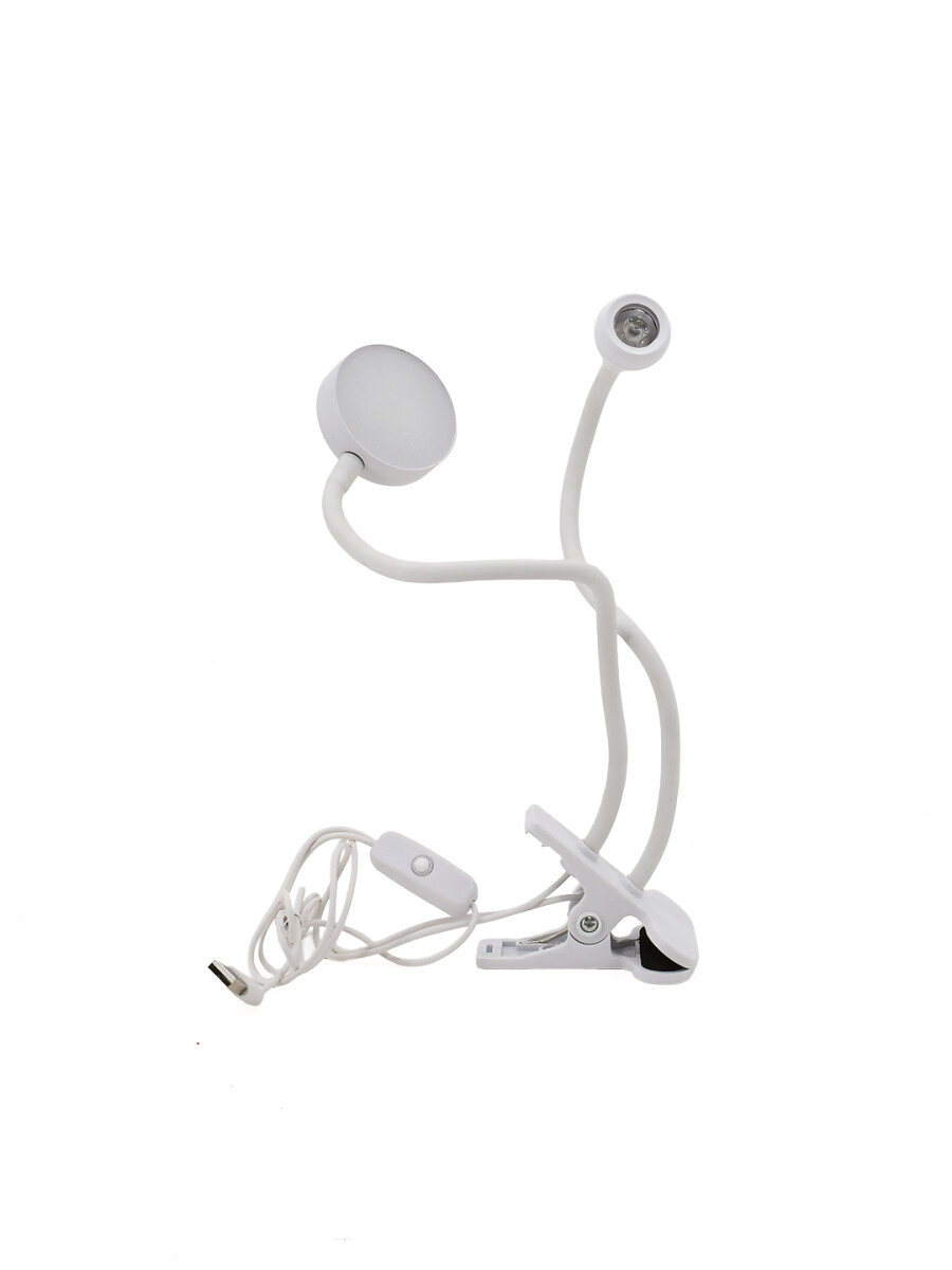 LAMPARA LED PORTATIL DOUBLE CON PINZA - NEGRO 