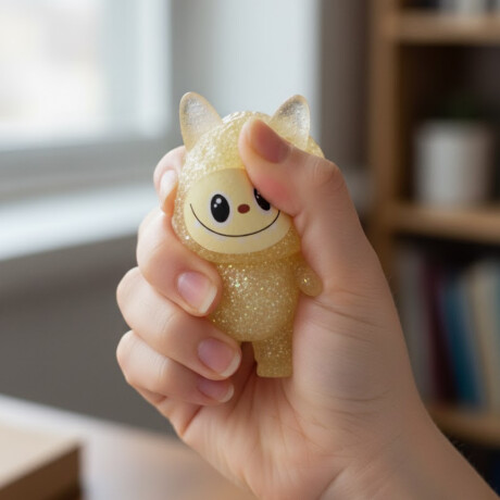 Squishy Animalitos con Brillos y Luz Amarillo