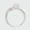 Anillo Isora de MOON en plata 925 con perla y brillante Anillo Isora de MOON en plata 925 con perla y brillante