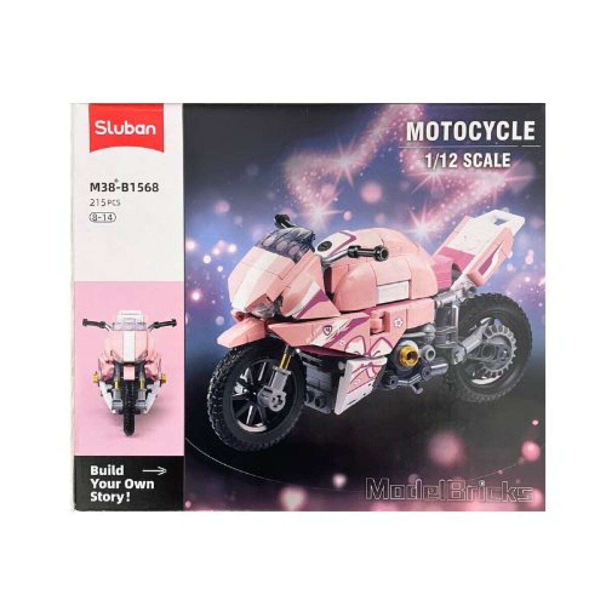 Sluban ModelBricks Motocicleta - Rosa - Sluban Modelbricks Motocicleta - Rosa 