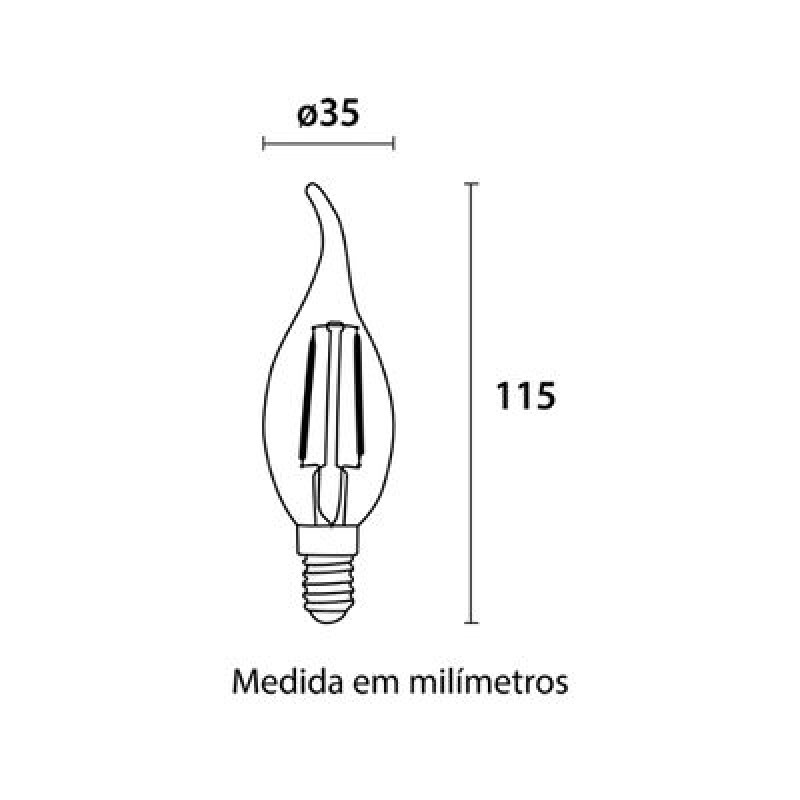 LAMPARA LED VELA LLAMA E14 2W 220V 2.400K LAMPARA LED VELA LLAMA E14 2W 220V 2.400K