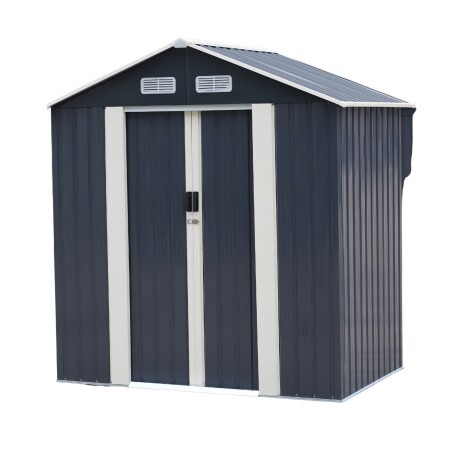 Caseta Galpon Jardin Lumax meridan Gris Oscuro 196x131x204 Caseta Galpon Jardin Lumax meridan Gris Oscuro 196x131x204