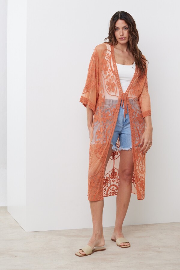 Kaftan Bordado TERRACOTA