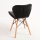 Set X2 Silla Victoria Eames acolchonada NEGRO