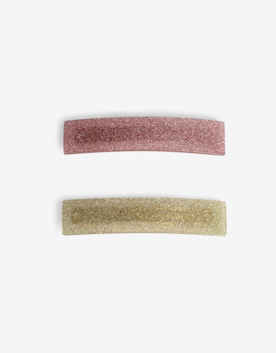 Hebillas Francesas Glitter - Combinacion Bicolor 