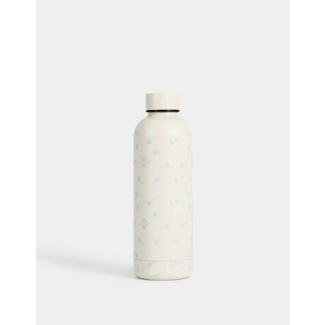 Botella Metálica ''cherries'' Blanco Crudo