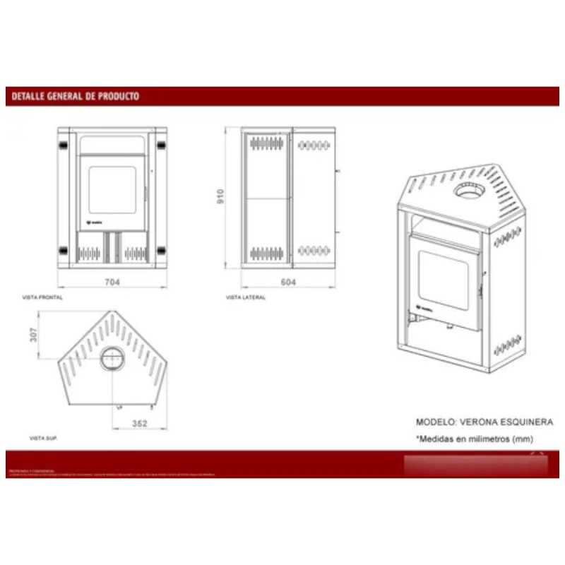 Calefactor Verona Esquinera Magna Calefactor Verona Esquinera Magna