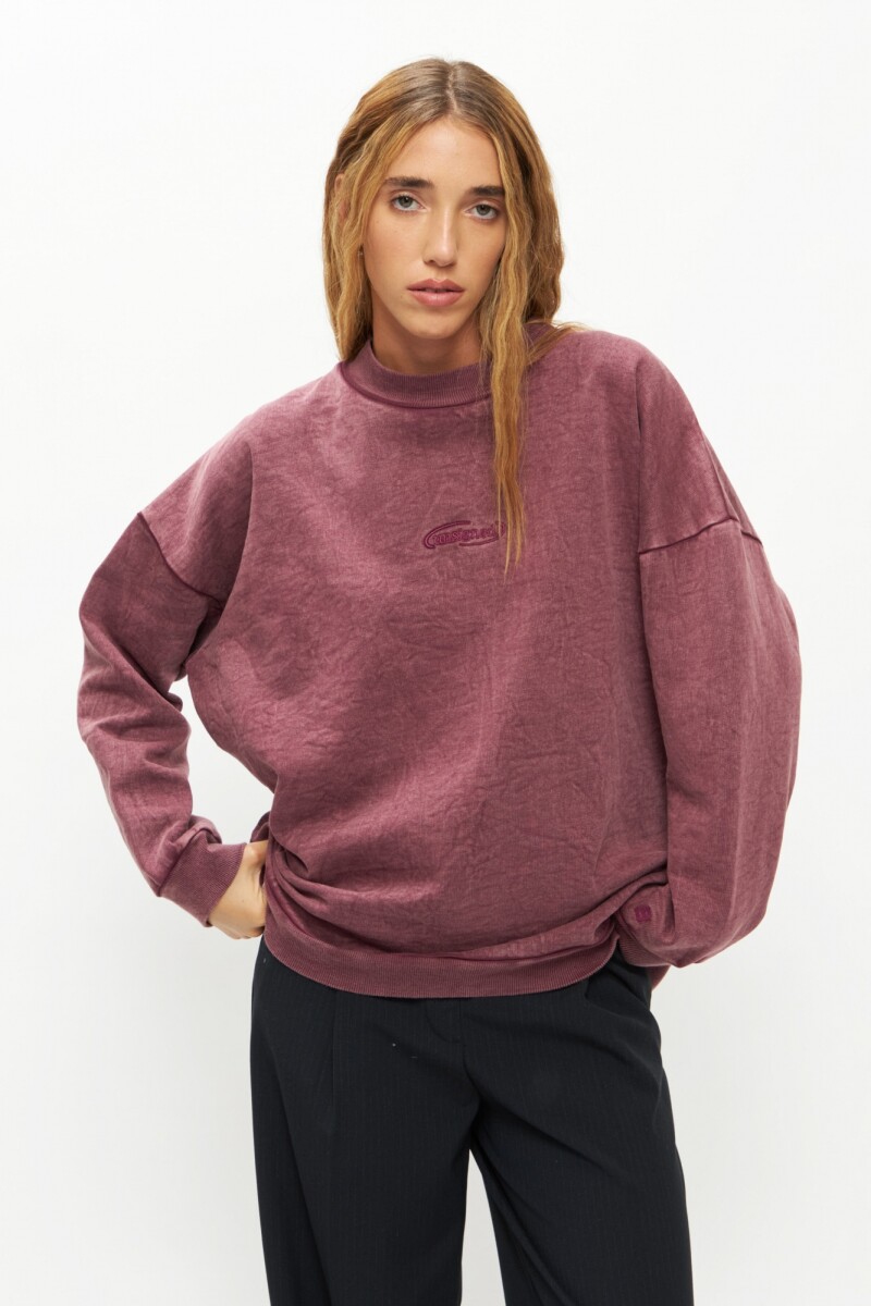 Buzo bordado unsigned bordo
