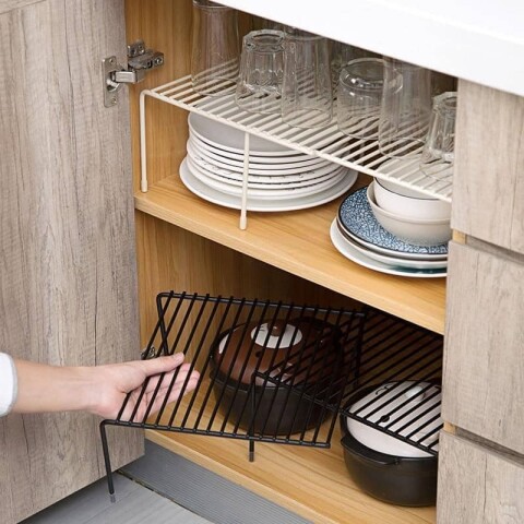Estante organizador alacena extensible cocina baño Blanco