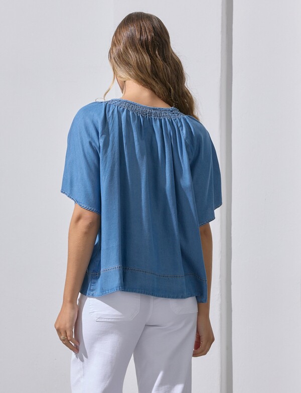 Blusa Punto Smock JEAN