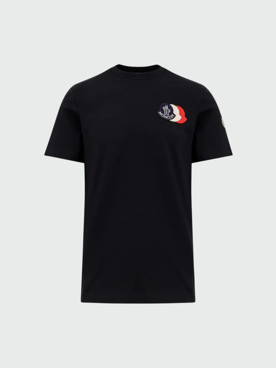 MONCLER - CAMISETA LOGO TRICOLOR BORDADO 