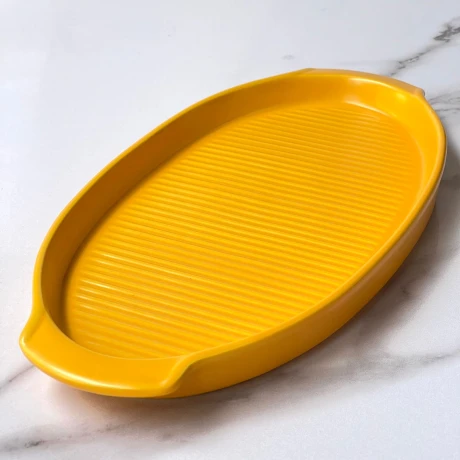 Bandeja Cerámica Oval Con Asa Ø15cm x Largo 30cm Bandeja Cerámica Oval Con Asa Ø15cm x Largo 30cm