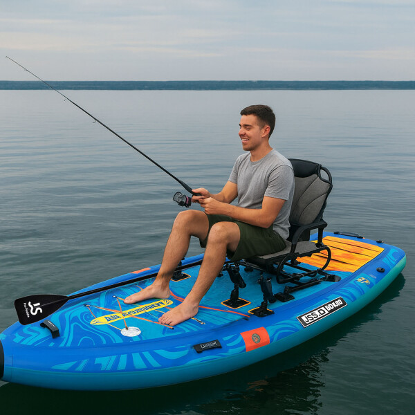 Kayak Bote Paddle Board Pescador Con Silla Y Porta Reel 3.4mts TABLA PADDLE BOARD PESCADOR 3.40MT FB340