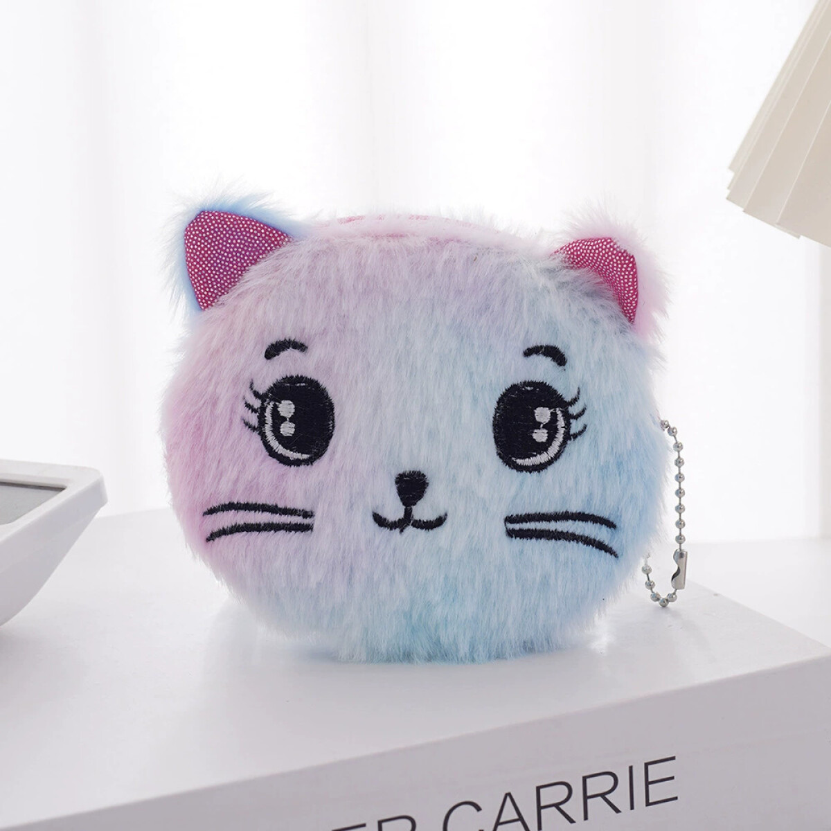 Monedero Infantil De Gatito - Celeste 