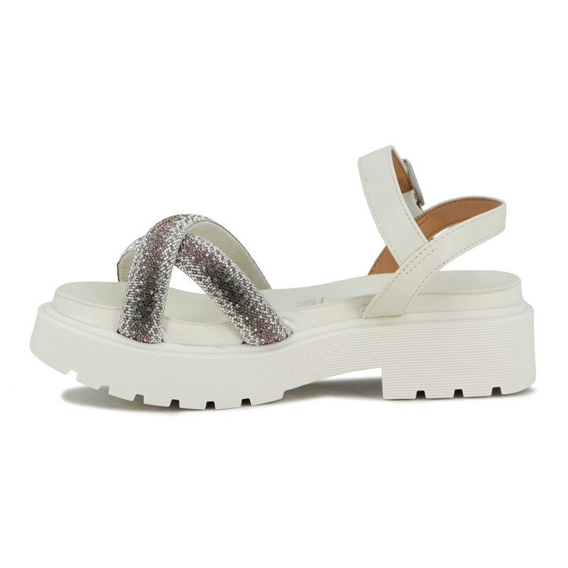 Sandalia Vizzano Mujer Taco 3cm Blanco-beige