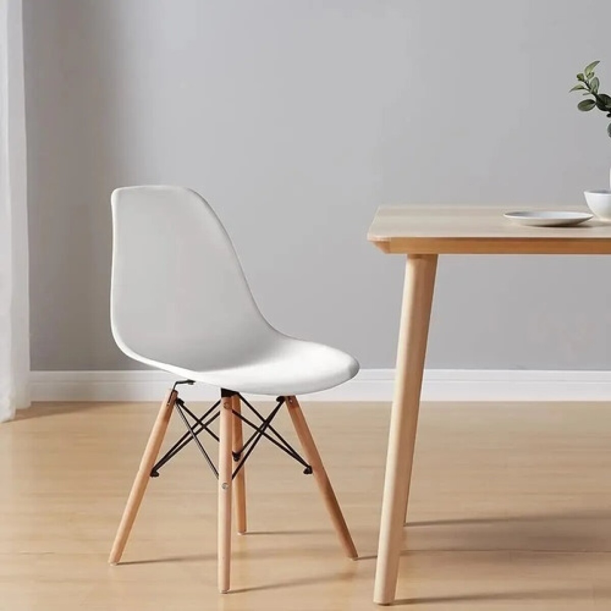 Silla Comedor Cocina Eames Muy Reforzada Premium Nórdica - Blanco 1 