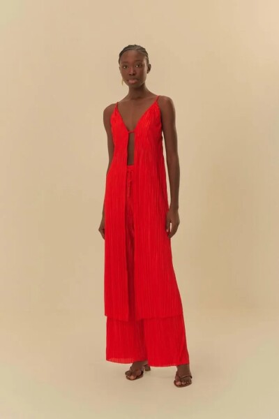 BLUSA PLISADA Rojo