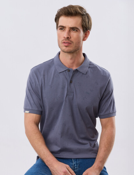 REMERA POLO ESTAMPADA JERSEY Indigo