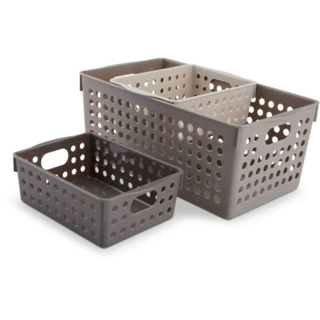Caja de almacenaje JONSTORP 3 uds plástico arena Arena