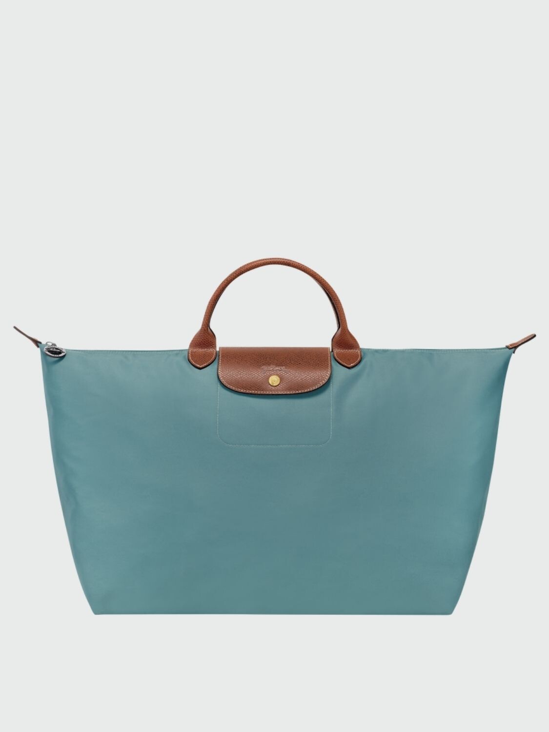 Longchamp -Bolso de viaje Longchamp plegable con cierre y asa corta, Le pliage Eucalyptus