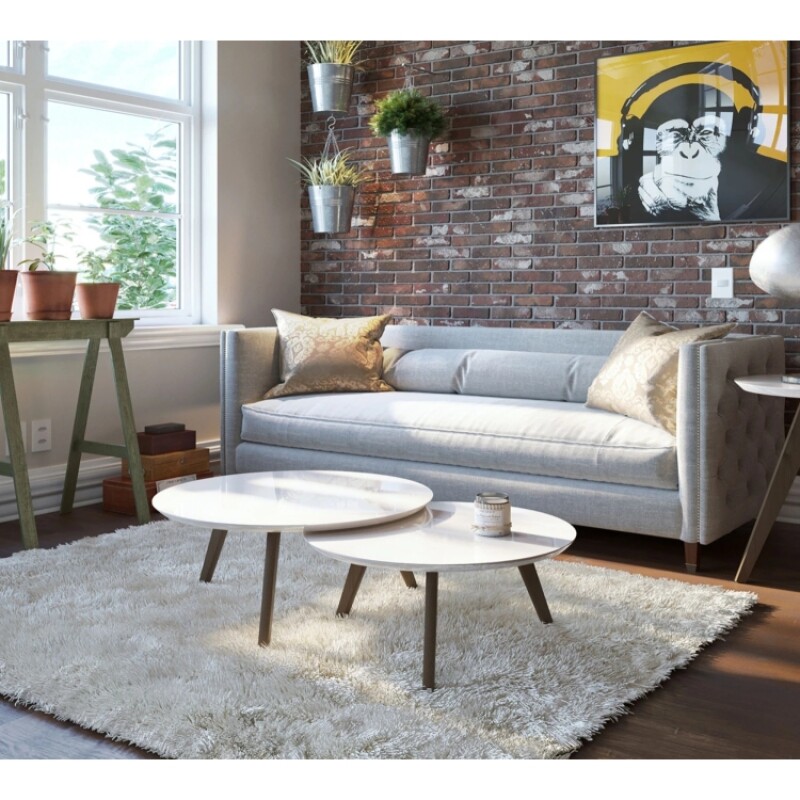 Mesa De Centro Classic - Conjunto - Blanco- Mesa De Centro Classic - Conjunto - Blanco-