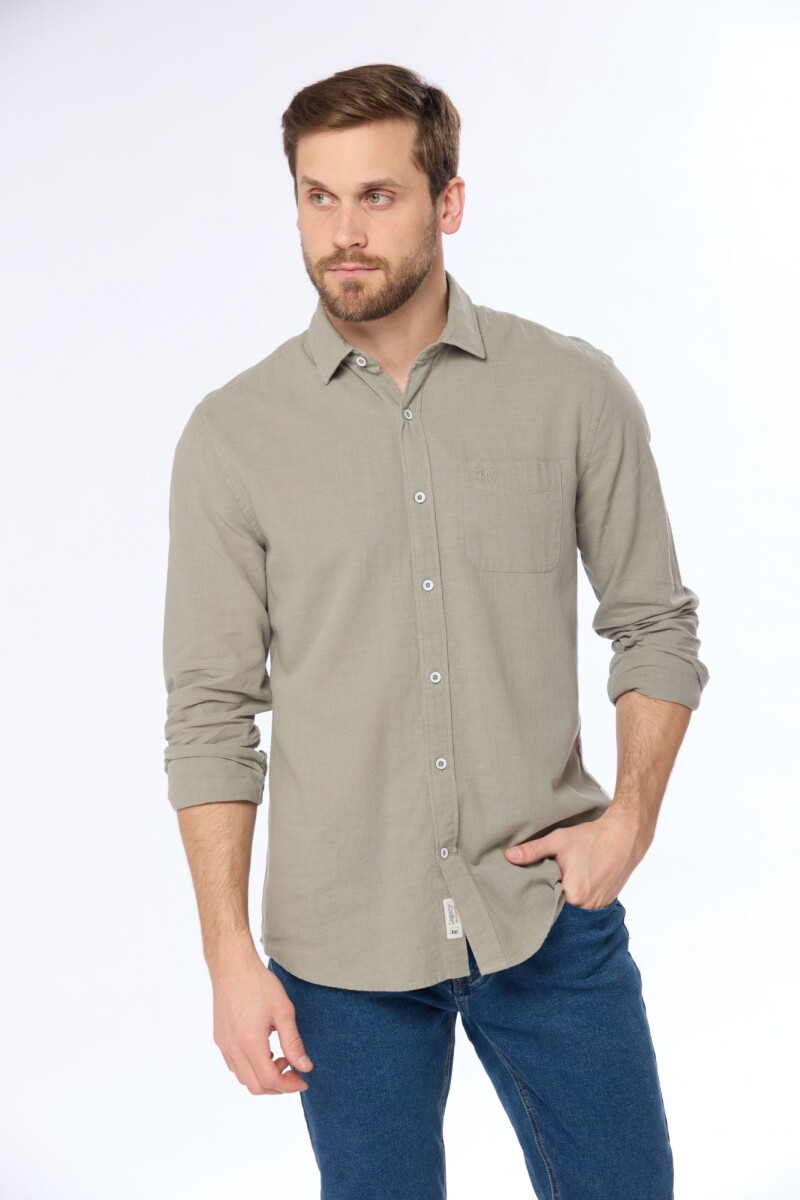 CAMISA DE LINO - Verde 