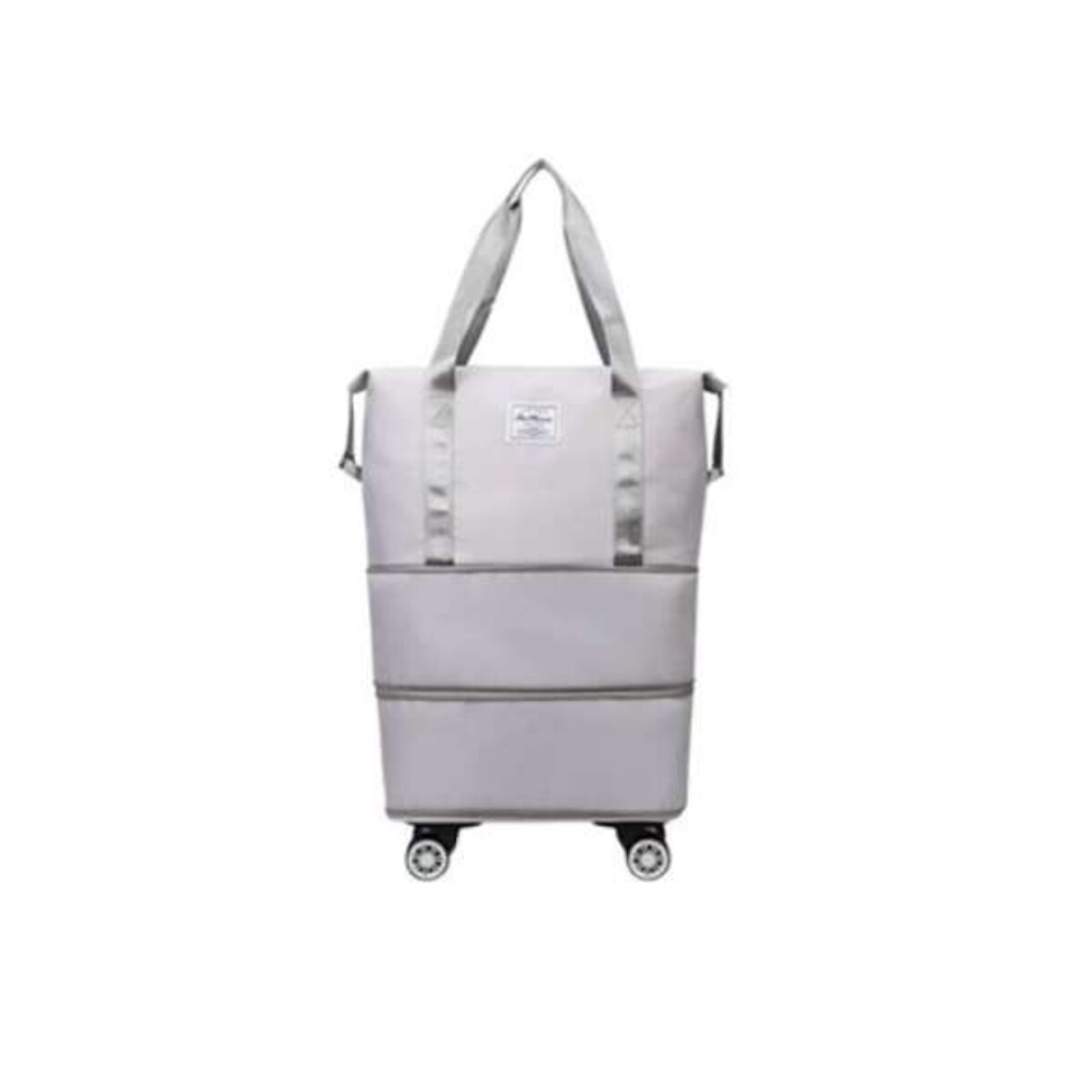 Bolsa plegable con rueditas para viaje - Gris 