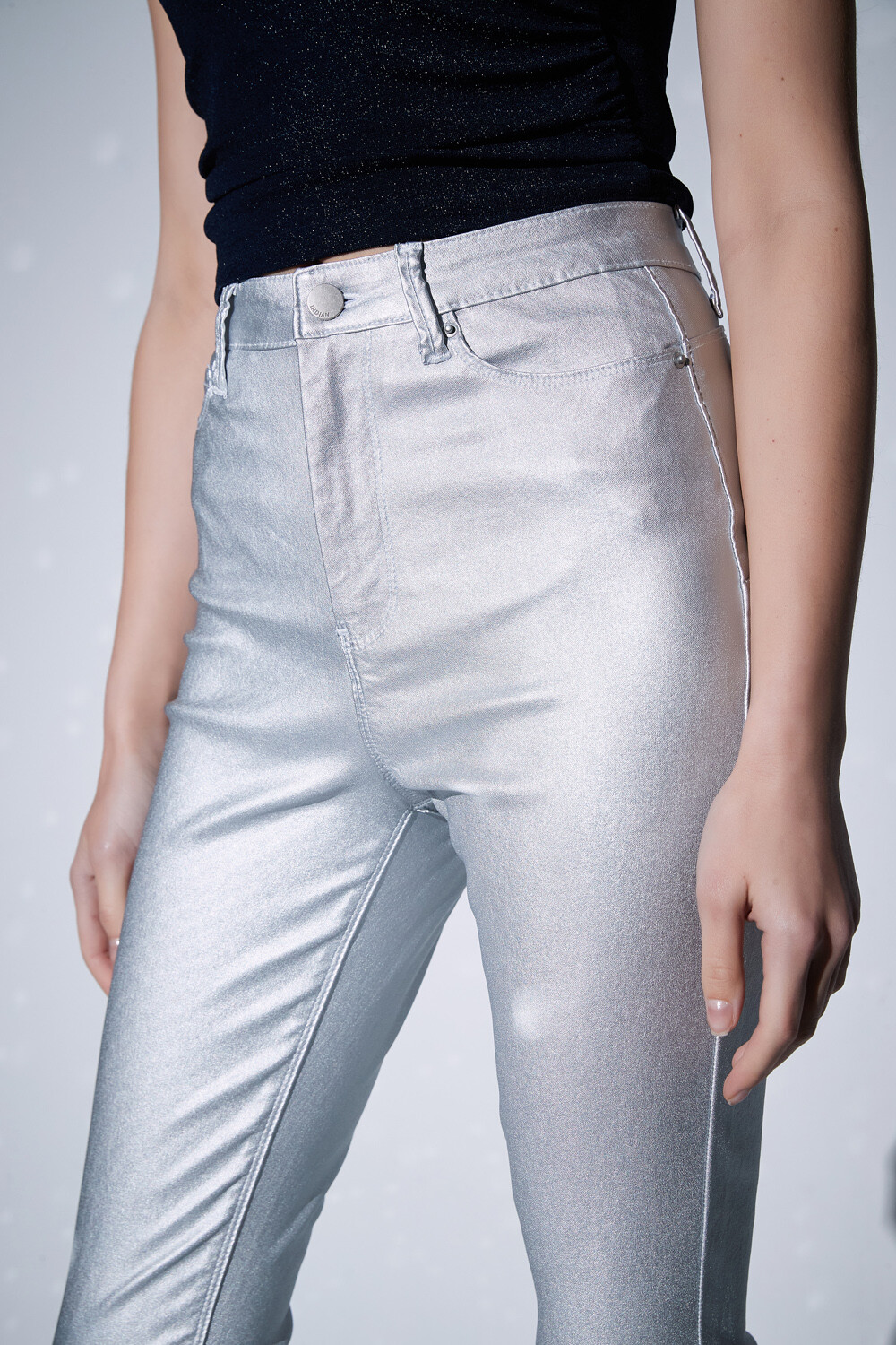 Pantalon Rick Plateado