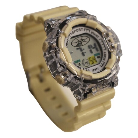 Reloj Deportivo de Pulsera Waterproof Pantalla Luz p/ Mujer Beige