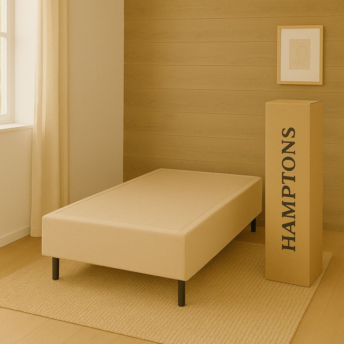 Smart Box Hamptons Plaza Y Media 110x190 cm - Beige 