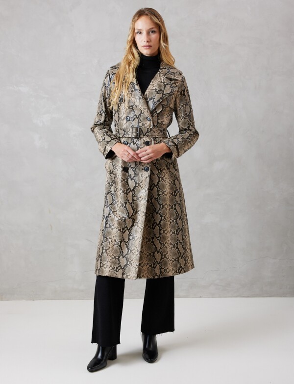 Trench Ecocuero Snake Python MARRON/MULTI