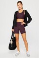 Polera Cloud Jersey Full Zip Hoodie Mujer Black