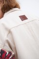 Sobrecamisa con mangas estampadas crudo