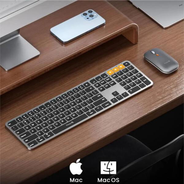 Combo Mouse Y Teclado Protoarc Bth Km100 Retroiluminado COMBO PROTOARC KM100-A MOUSE + TECLADO