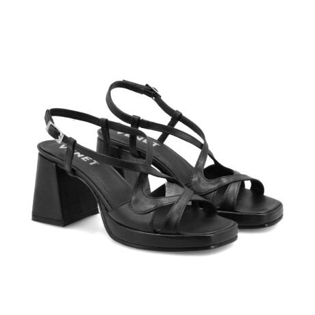 SANDALIAS VENET - CUERO AIRAS NEGRO