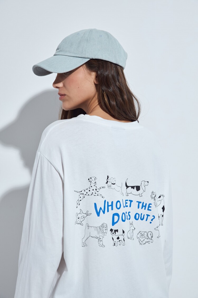 REMERA DOGS OUT Blanco