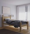 Cama 1 Plaza Madera Maciza Linea Mexicana Natural